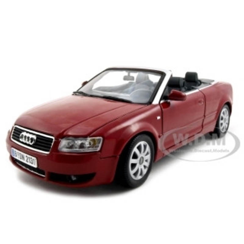 Audi A4 Red Convertible 1/18 Diecast Model Car by Motormax