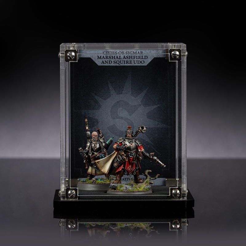 Display Case for Warhammer+ Cities Of Sigmar – Marshall Ashfield And Squire Udo