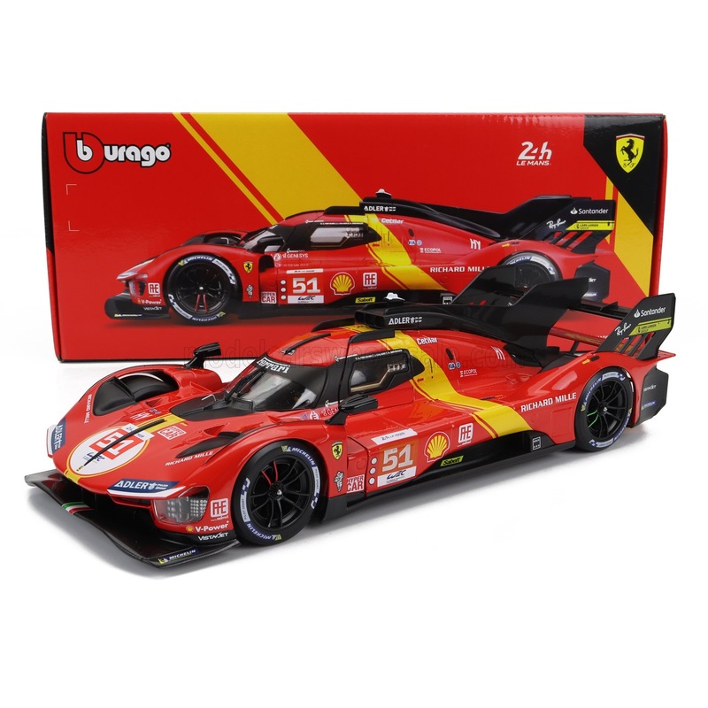 FERRARI | 499P 3.0L TURBO V6 TEAM FERRARI AF CORSE N 51 WINNER 24h LE MANS 2023 ALESSANDRO PIER GUIDI – JAMES CALADO – ANTONIO GIOVINAZZI
