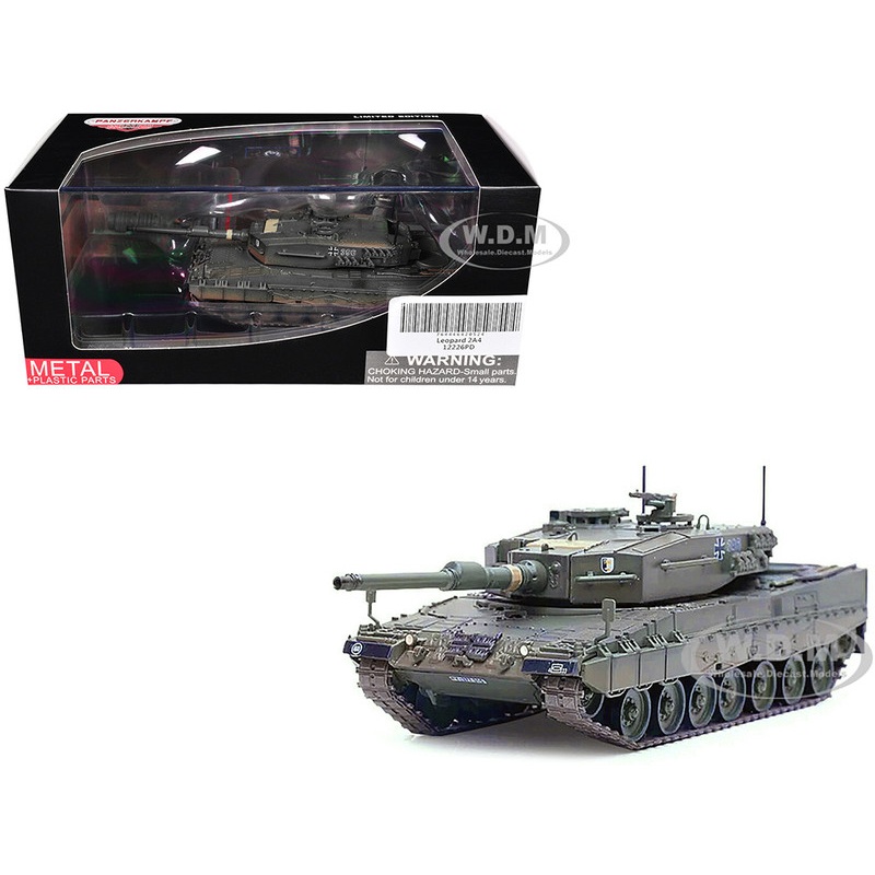 Leopard 2A4 Main Battle Tank with Snorkel Green Camouflage German Army Armor Premium Series 1/72 Diecast Model by Panzerkampf