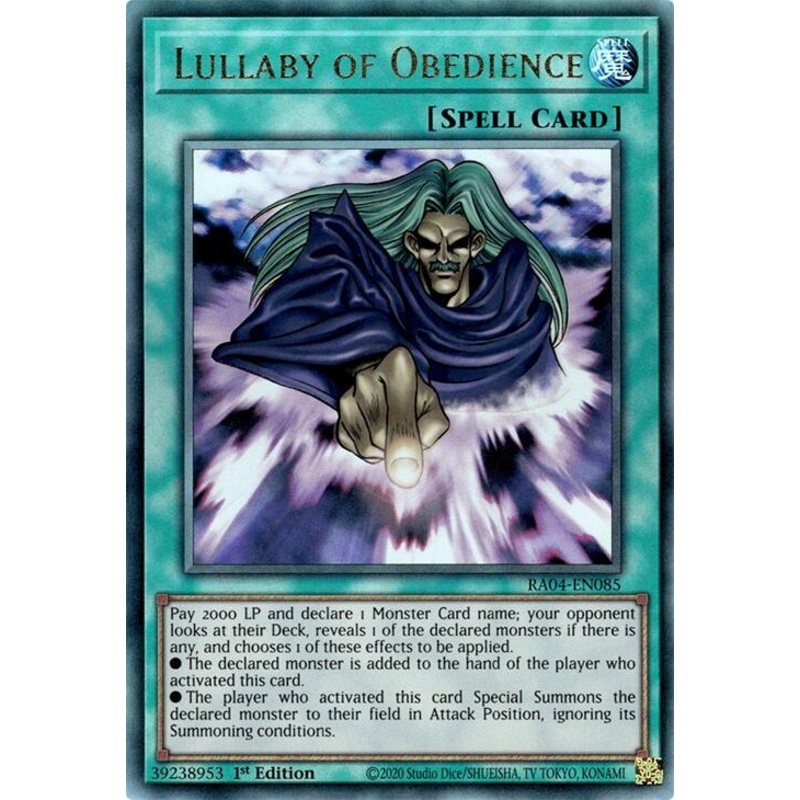 Lullaby of Obedience [RA04-EN085] Prismatic Ultimate Rare
