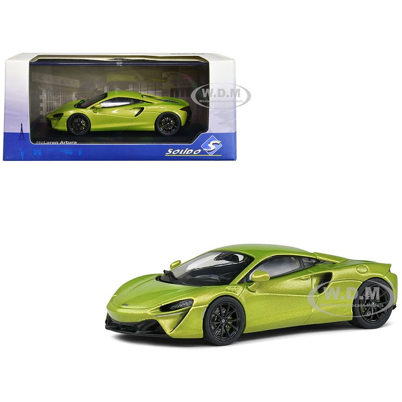 McLaren Artura Hybrid Supercar Light Green Metallic 1/43 Diecast Model Car by Solido