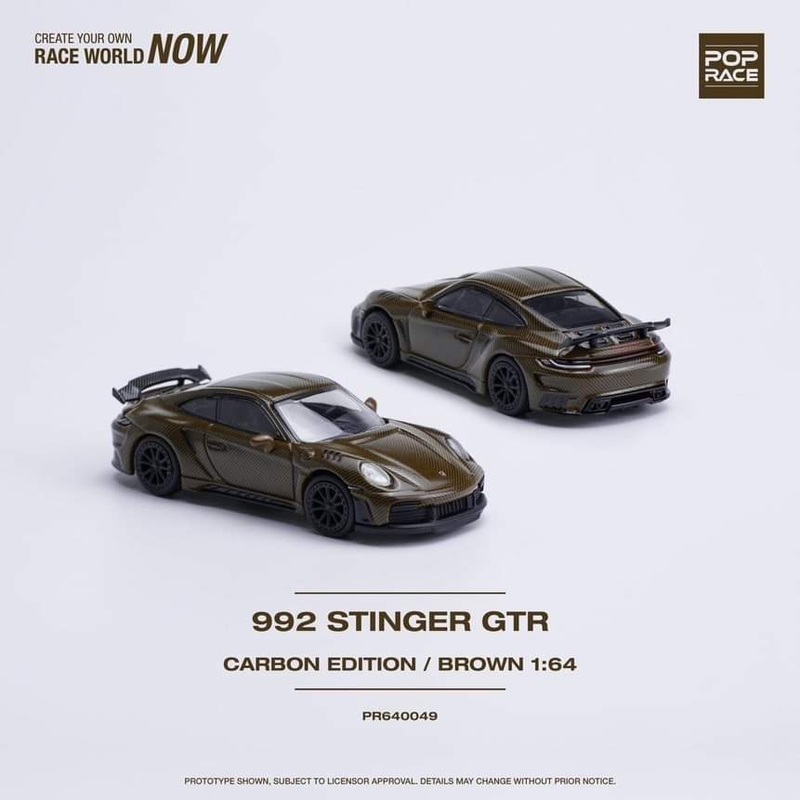 POPRACE  1/64 992 STINGER GTR CARBON EDITION BROWNPR640049