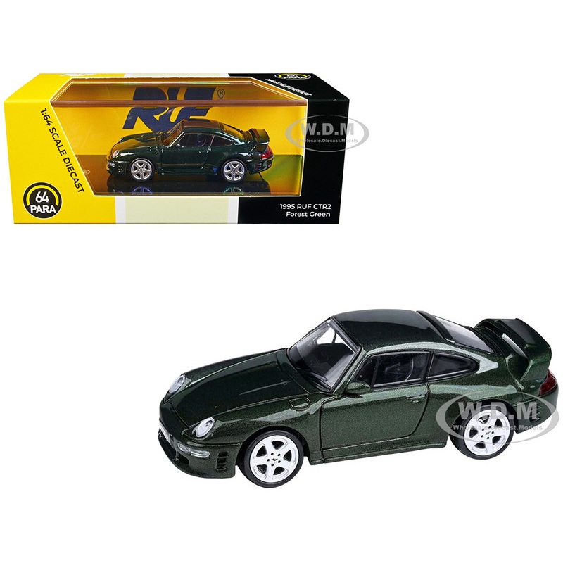 RUF CTR2 Forest Green Metallic 1/64 Diecast Model Car by Paragon Models