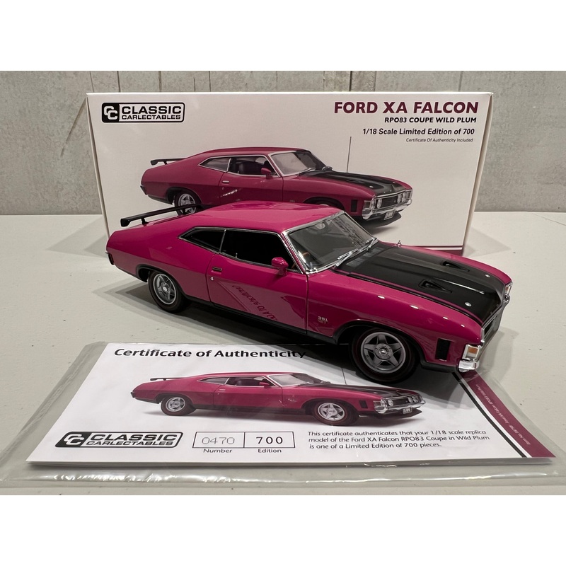 FORD XA FALCON RPO83 COUPE – WILD PLUM 1:18 DIECAST MODEL