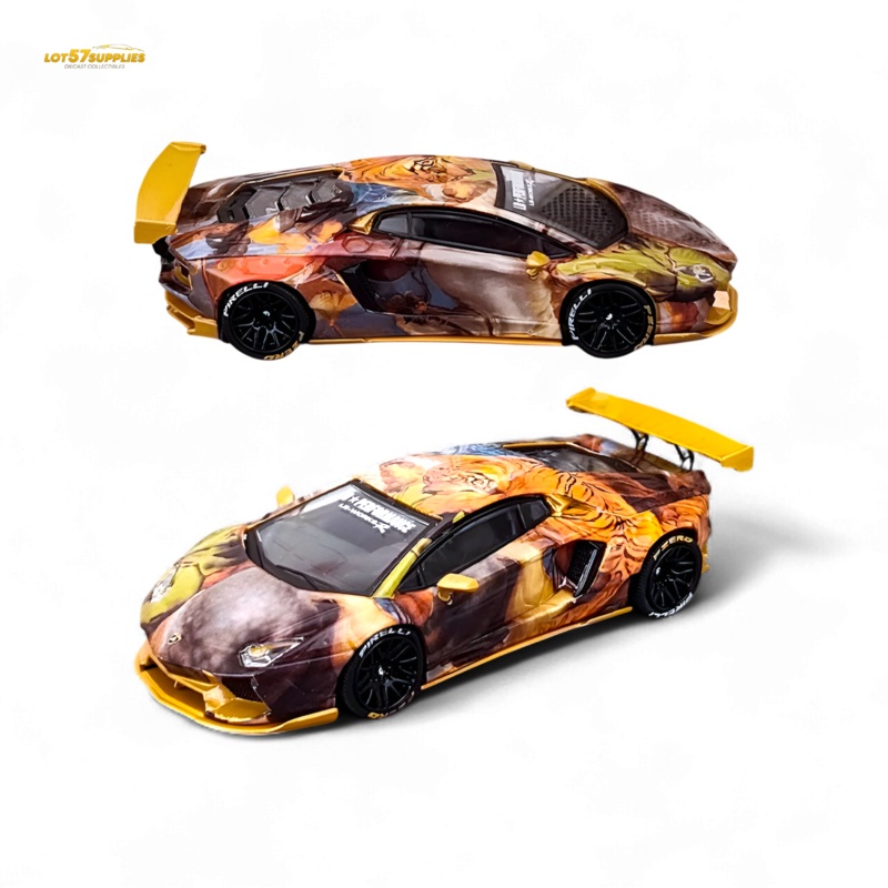 King Model Lamborghini Aventador LP700-4 LB 1.0 Tiger Racing Sports 1:64