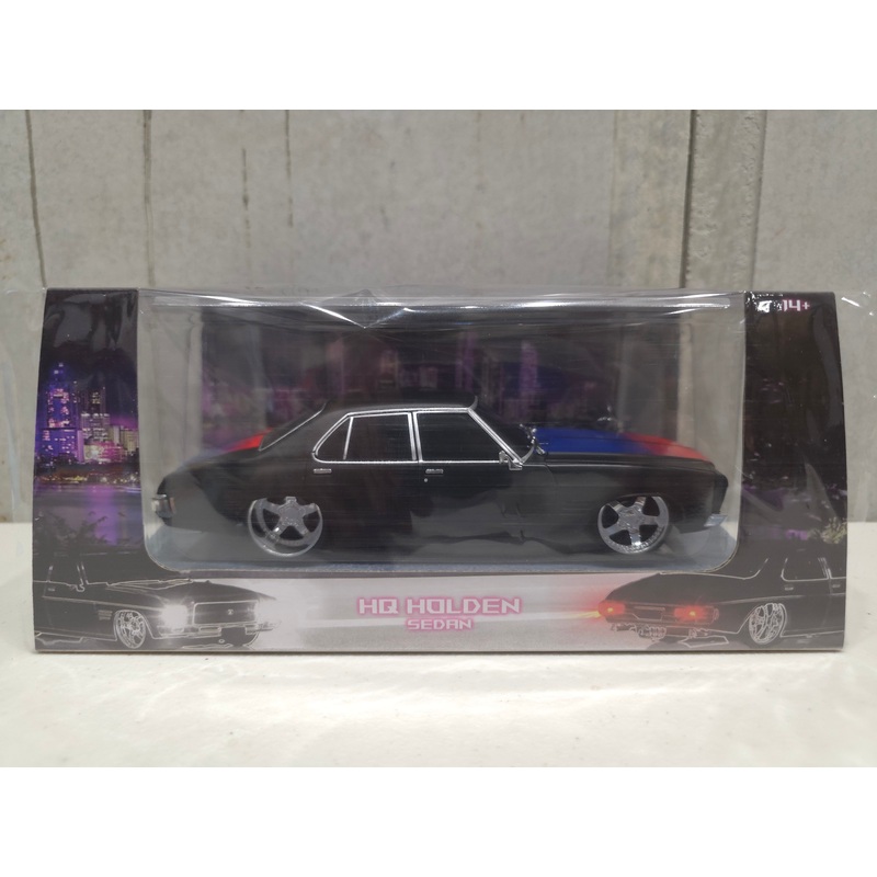 LIGHT UP HOLDEN HQ MONARO GTS 4 DOOR – MATT BLACK -1:24 SCALE – DDA