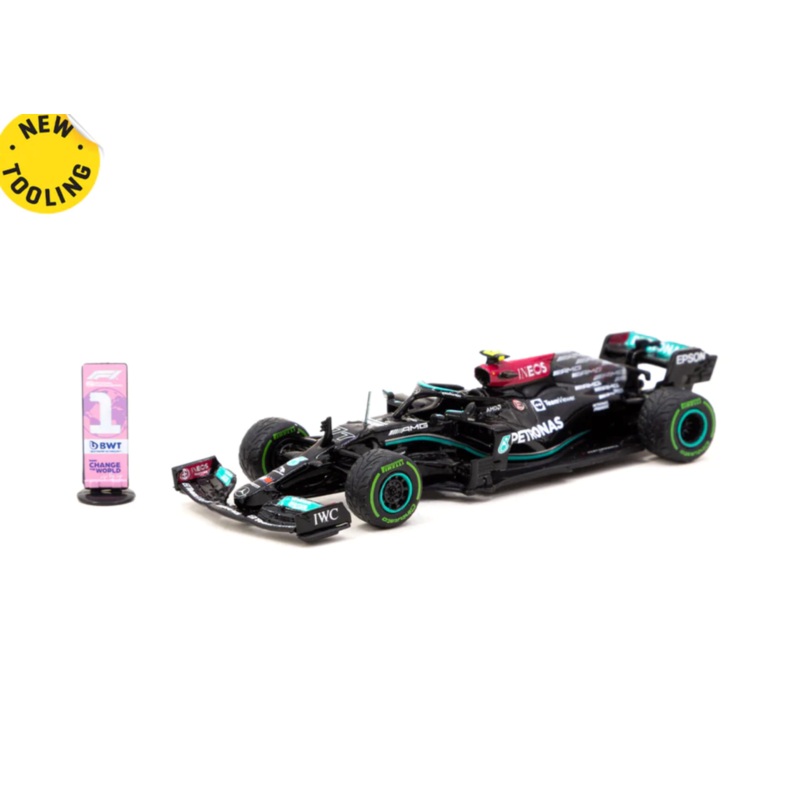 Tarmac Works 1/64 Mercedes-AMG F1 W12 E Performance Turkish Grand Prix 2021 Winner Valtteri Bottas #77 – GLOBAL64