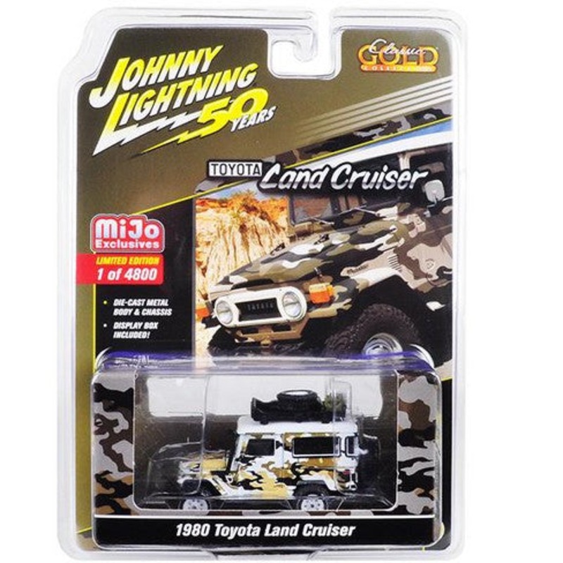 1980 Toyota Land Cruiser Camouflage w/Accessories 50th Anniversary Ltd Ed 4800 pcs 1/64 Diecast Car Johnny Lightning