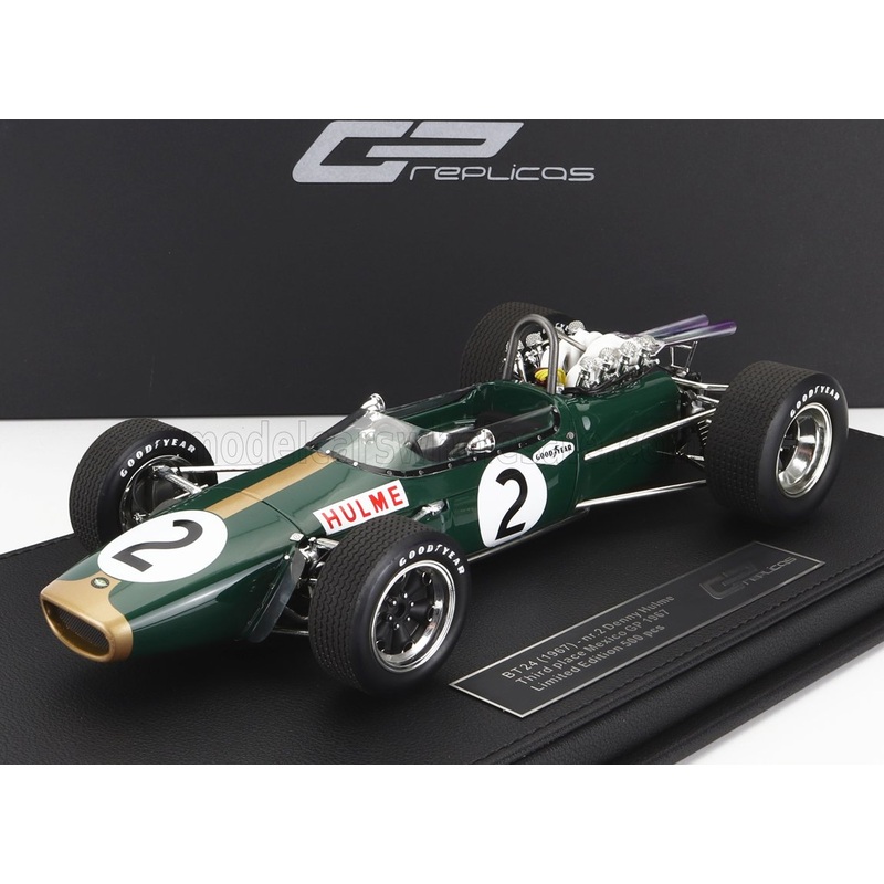 BRABHAM | F1  BT24 REPCO N 2 3rd MEXICO GP DENIS HULME 1967 WORLD CHAMPION – CON VETRINA – WITH SHOWCASE