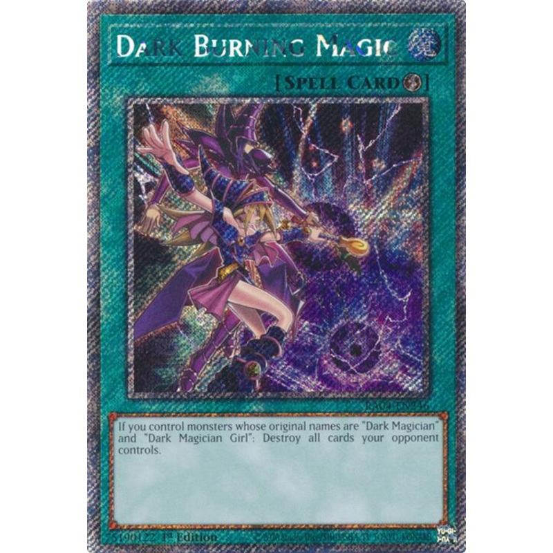 Dark Burning Magic [RA04-EN246] Platinum Secret Rare