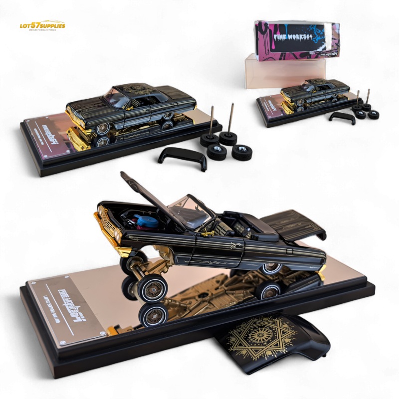 (Pre-Order) Fine Works64 Impala Lowrider – Black Gold Livery Ordinary 1:64