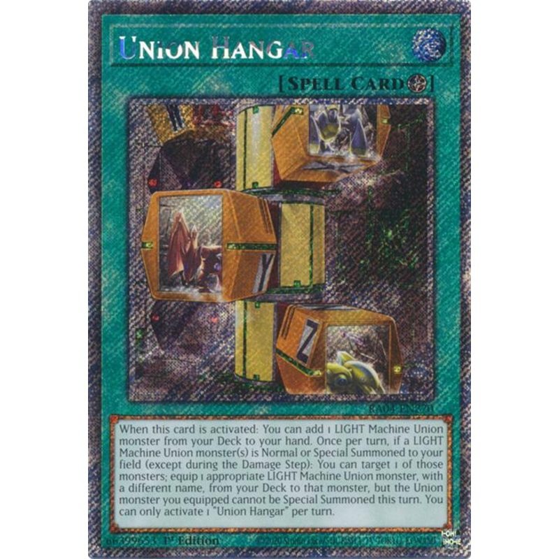 Union Hangar [RA04-EN270] Platinum Secret Rare