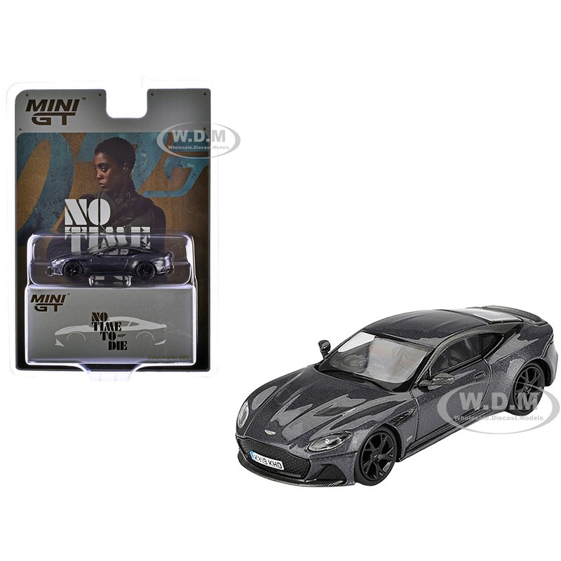Aston Martin DBS RHD (Right Hand Drive) Gray Metallic 007 James Bond No Time to Die (2021) Movie Limited Edition 1/64 Diecast Model Car by Mini GT