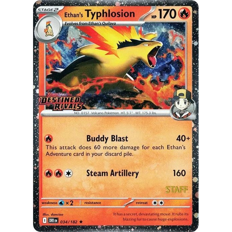 Ethan’s Typhlosion (034/182) (Prerelease Staff) [Scarlet & Violet: Destined Rivals]