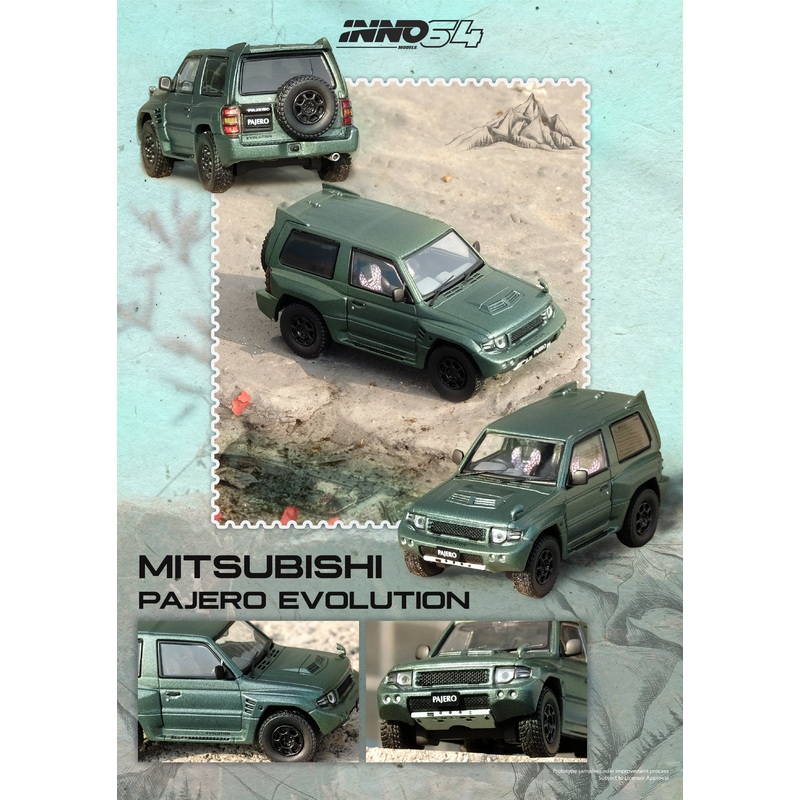 *PREORDER* INNO64 1:64 Mitsubishi Pajero Evolution in Satin Green