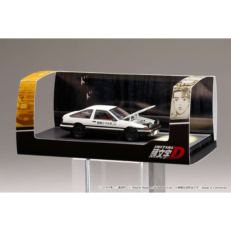 Hobby Japan 1/64 Initial D Toyota Sprinter Trueno GT Apex AE86 HJ641052DA – VS Keisuke Takahashi (White-Hood)
