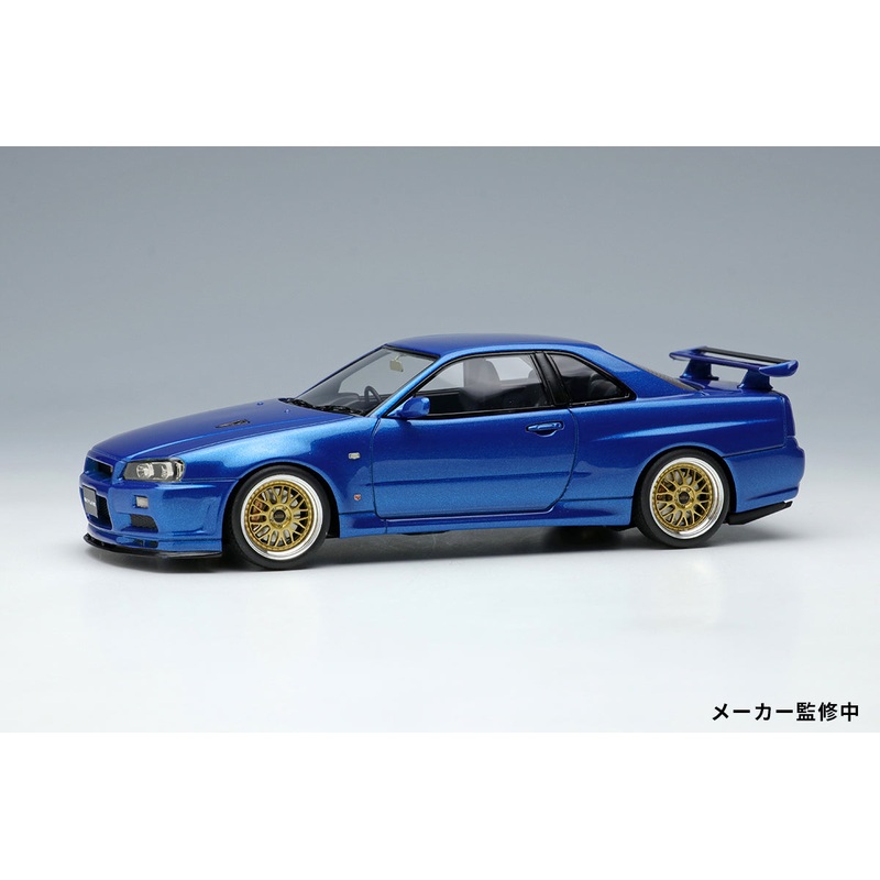 *PREORDER* Make Up Co., Ltd / Eidolon 1:43 Nissan Skyline GT-R (BNR34) V-spec II 2000 (BBS LM Wheel) in Bayside Blue