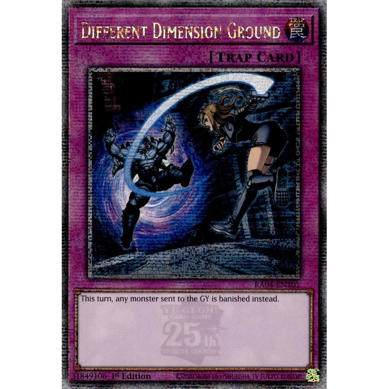 Different Dimension Ground [RA04-EN101] Quarter Century Secret Rare