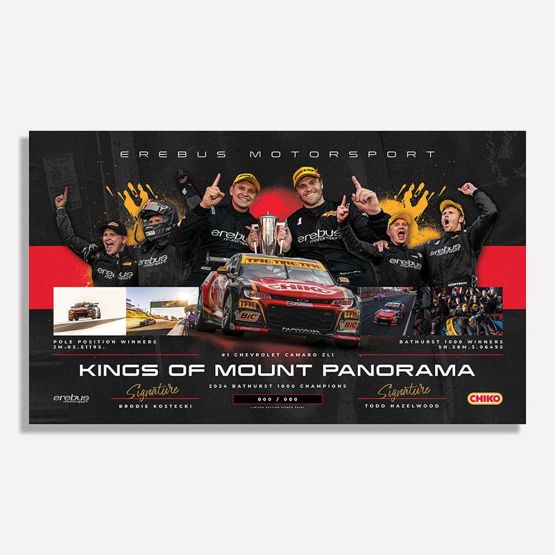 Erebus Motorsport – Kings of Mount Panorama – 2024 Bathurst 1000 Champions Signed Limited Edition Print