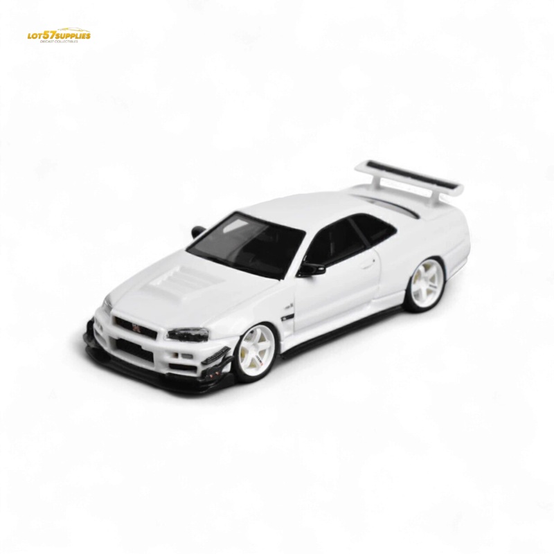 Error404 Model Nissan Skyline GT-R (R34) Custom Solid White 1:64