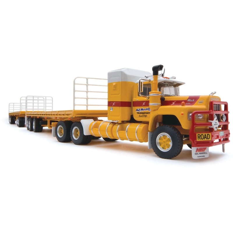 Neil Mansell Transport Road Train – Mack Prime Mover – 1:64 Scale Diecast Model – Highway Replicas Truck