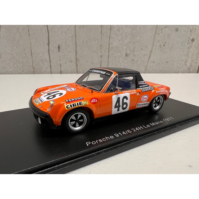 Porsche 914/6 No.46 24H Le Mans 1971 – P. Keller – J. Sage – 1:43 Scale Resin Model Car