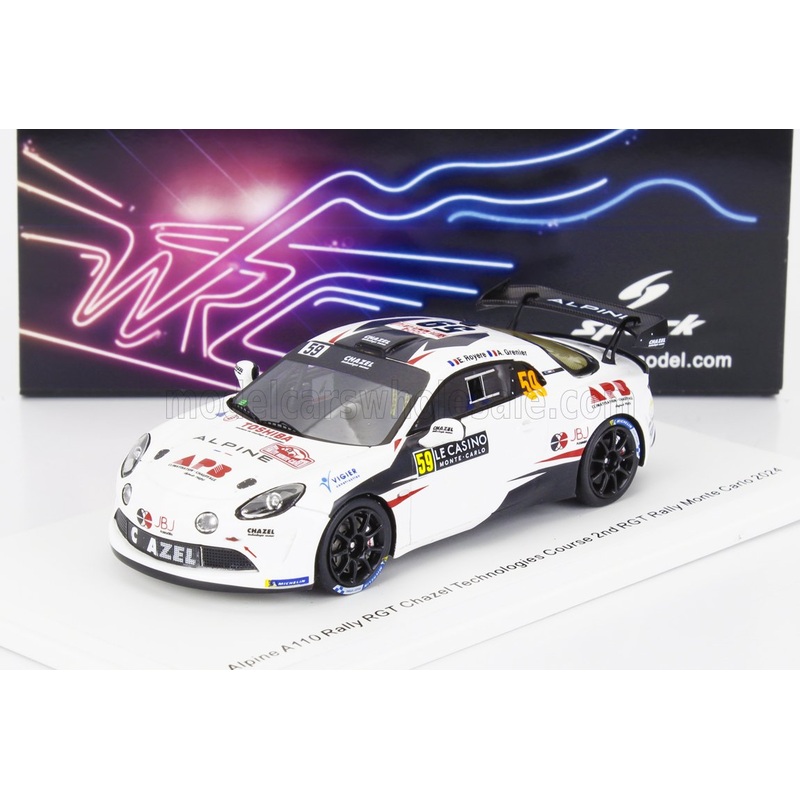 RENAULT | ALPINE A110 RGT TEAM CHAZEL TECHNOLOGIES COURSE N 59 2nd RGT RALLY MONTECARLO 2024 ERIC ROYERE – ALEXIS GRENIER | WHITE BLACK