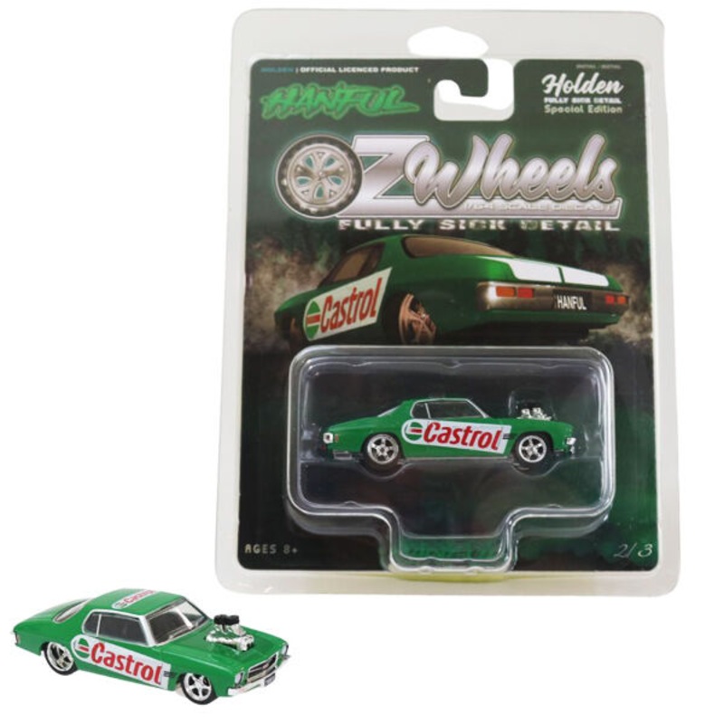 OZ WHEELS – Castrol Hanful Monaro Fully Sick Detail In Protector – 1:64 Scale Diecast Model