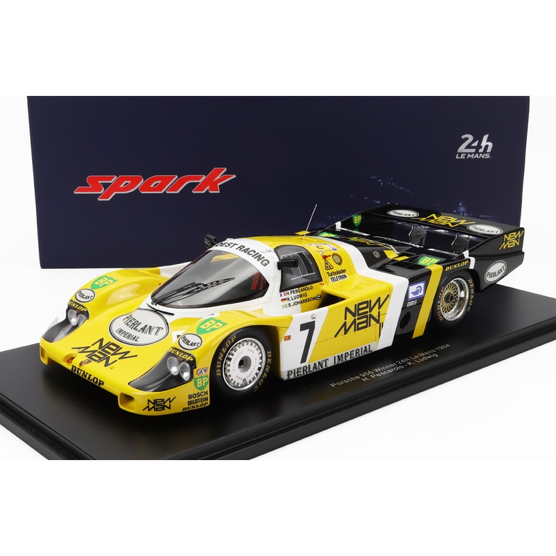 PORSCHE | 956L TURBO TEAM NEWMAN JOEST RACING N 7 WINNER 24h LE MANS 1984 K.LUDWIG – H.PESCAROLO – S.JOHANSSON – CON VETRINA – WITH SHOWCASE