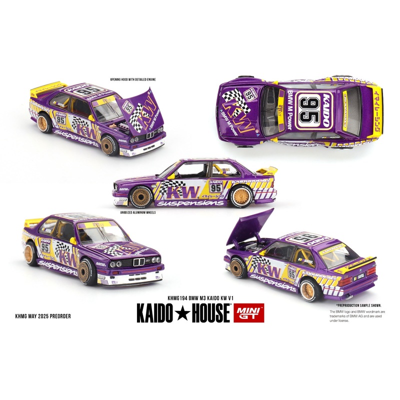 * PRE ORDER * [ Kaido House x MINI GT ] 1/64 BMW M3 Kaido KW V1 KHMG194
