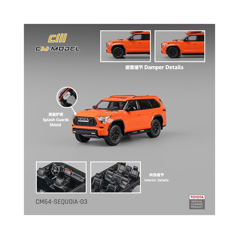 *PREORDER* CM Model 1:64 Toyota Sequoia TRD-PRO in Solar Octane Limited Edition
