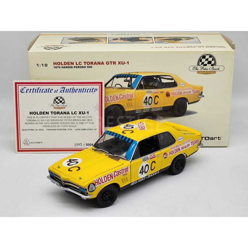 AUTOart 1970 Holden LC Torana GTR XU-1 Peter Brock Bob Morris 1:18 – Used