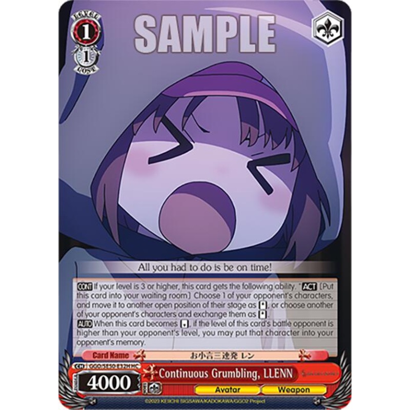 Continuous Grumbling, LLENN (GGO/SE50-E32H HC) [SAO AlternativeGun Gale Online2 Premium Booster]