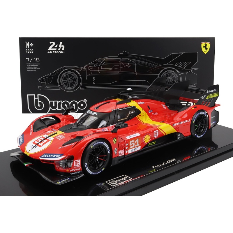 FERRARI | 499P 3.0L TURBO V6 TEAM FERRARI AF CORSE N 51 WINNER 24h LE MANS 2023 ALESSANDRO PIER GUIDI – JAMES CALADO – ANTONIO GIOVINAZZI  – WITH SHOWCASE –