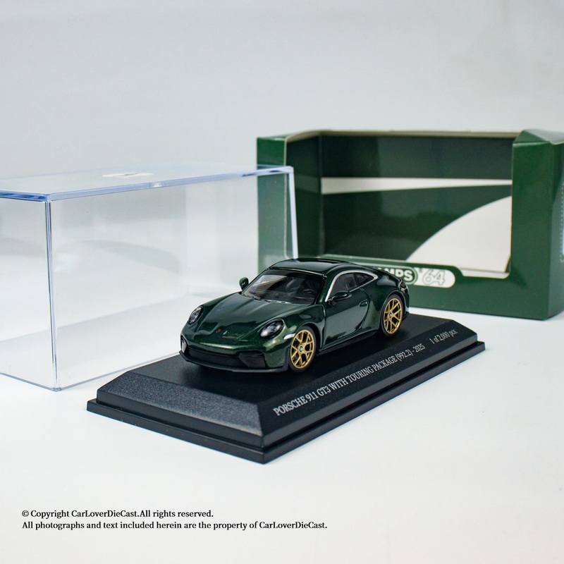 MINICHAMPS 1:64 PORSCHE 911 (992.2) GT3 TOURING – 2025 – GREEN METALLIC – EXCLUSIVE FOR CLDC