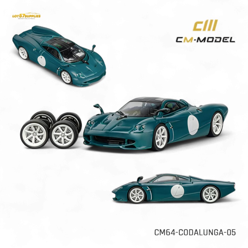 (Pre-Order) CM Model Pagani Codalunga – Green 1:64