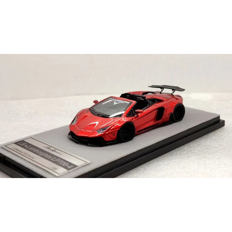 [Premium Resin Model] Qidian Model 1:64 Lamborghini Aventador LP700-4 Roadster LBWK Liberty Walk Custom Transparent Red Limited 99 Pieces