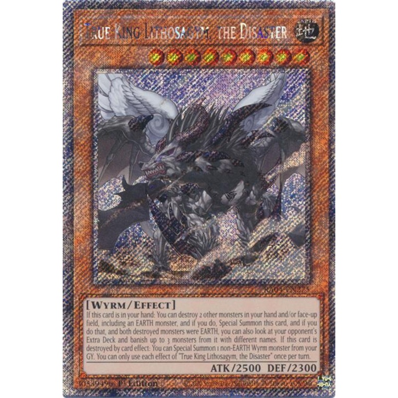 True King Lithosagym, the Disaster [RA04-EN275] Platinum Secret Rare
