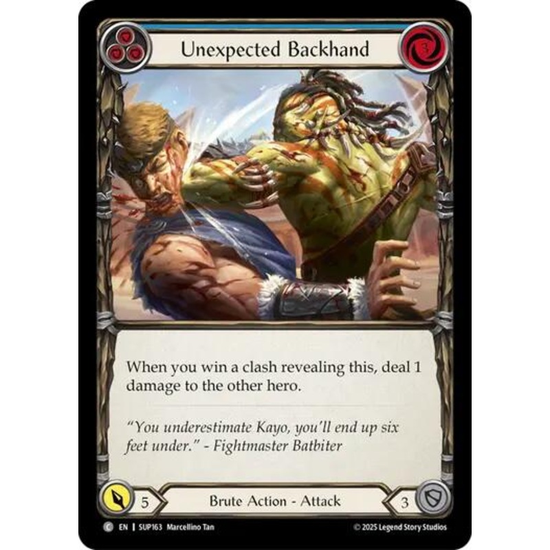 Unexpected Backhand (Blue) [SUP163] (Super Slam)  Rainbow Foil