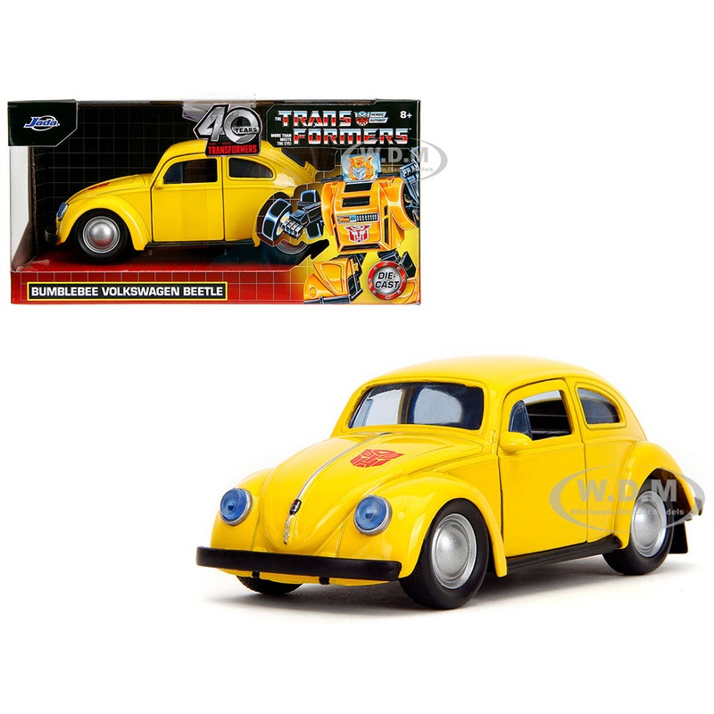 Volkswagen Beetle Bumblebee Yellow Transformers Hollywood Rides Series 1/32 Diecast Model Car by Jada