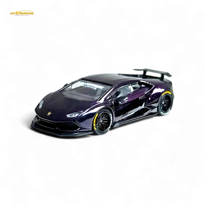 King Model Lamborghini Huracan LP610 LB 1.0 Purple Carbon Fiber 1:64