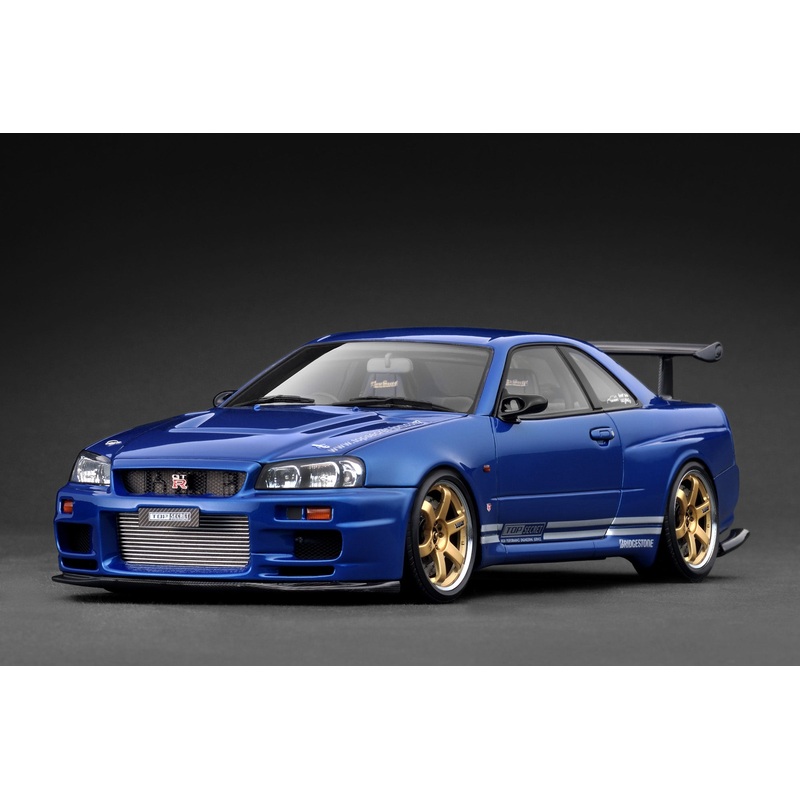 *PREORDER* Ignition Model 1:18 Nissan Skyline 34GT-R (R34) TOP SECRET in Blue
