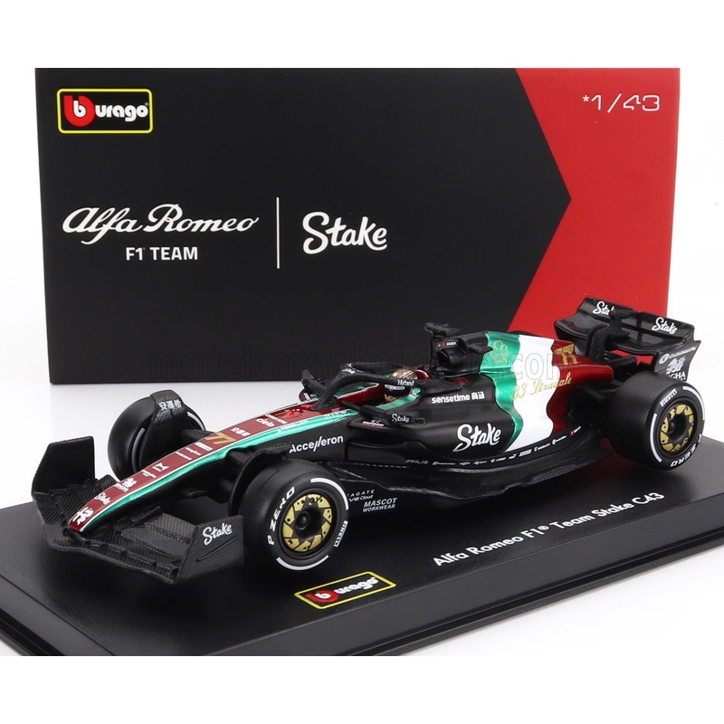 ALFA ROMEO | F1  C43 TEAM STAKE N 77 MONZA ITALY GP 2023 VALTTERI BOTTAS – WITH PILOT AND SHOWCASE