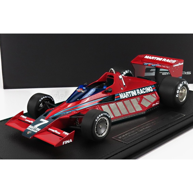 BRABHAM | F1  BT46 ALFA ROMEO PROTOTYPE MARTINI RACING N 7  TEST VERSION 1977 JOHN WATSON – CON VETRINA – WITH SHOWCASE