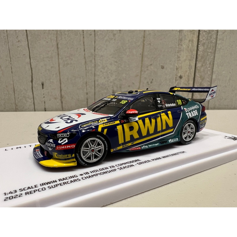 Mark Winterbottom – IRWIN Racing #18 Holden ZB Commodore – 2022 Repco Supercars Championship Season – 1:43 Scale Diecast Model – AUTHENTIC COLLECTABLES