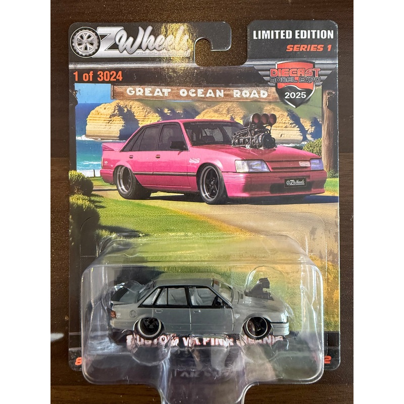 OZ WHEELS – Holden Commodore VK SS Group A, Custom Pink meanie  – RAW CHASE – 2025 Diecast Model Expo – 1 OF 100