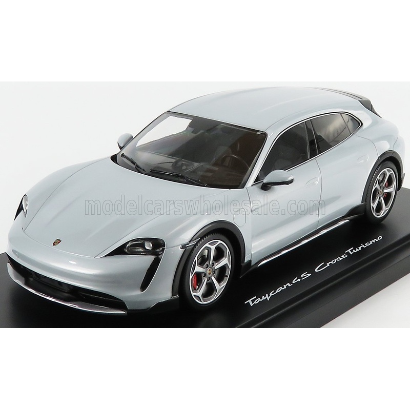PORSCHE – TAYCAN 4S CROSS TURISMO 2021 – CON VETRINA – WITH SHOWCASE – ICE GREY