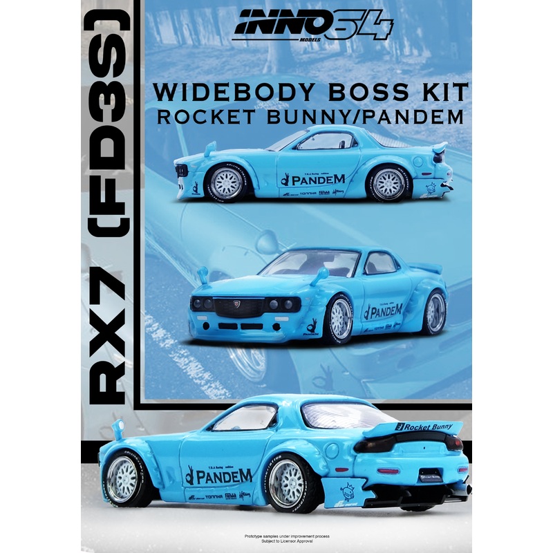 *PREORDER* INNO64 1:64 Pandem Rocket Bunny RX-7 (FD3S) in Tiffany Blue