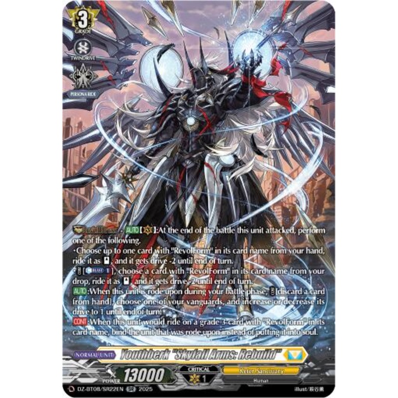 Youthberk Skyfall Arms: Rebuild (DZ-BT08/SR22EN) [Knights 0f Rebirth]